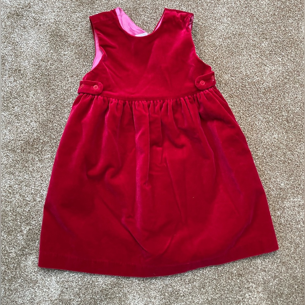 Baby Gap 2t Red Velvet Jumper Dress
